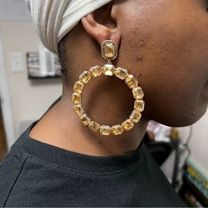 Beautiful dangle hoop earrings by “Natasha “